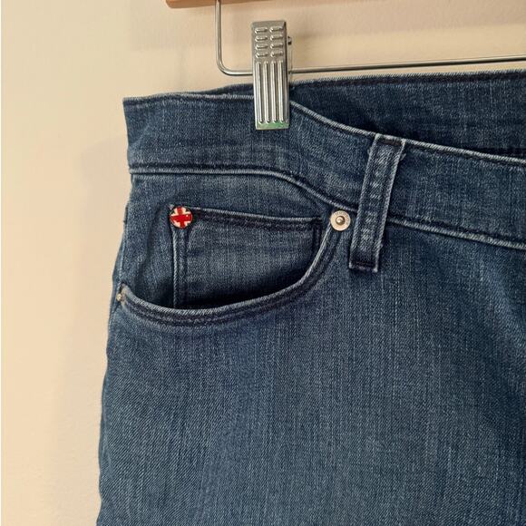 Hudson Jeans Women 32 Krista Super Skinny Crop Plus Size Dark Cotton Pocket - Picture 4 of 6